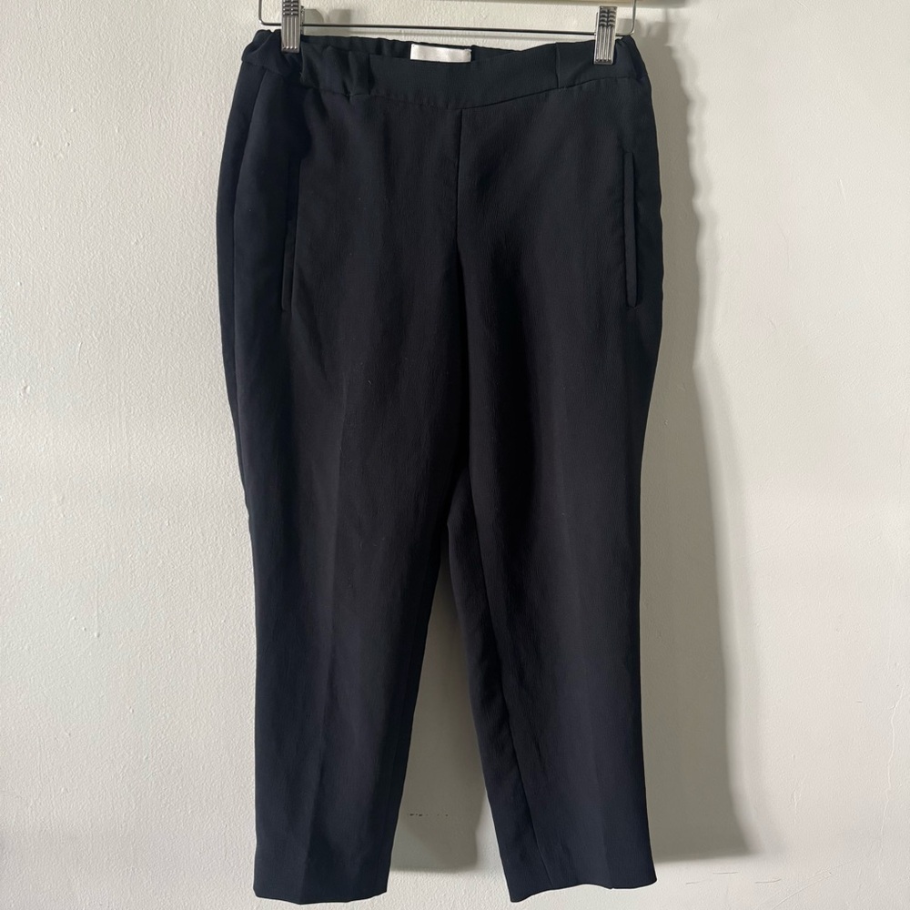Aritzia Wilfred Cropped Dress Pants Womens 0β Pull On Casual Office Capris Black